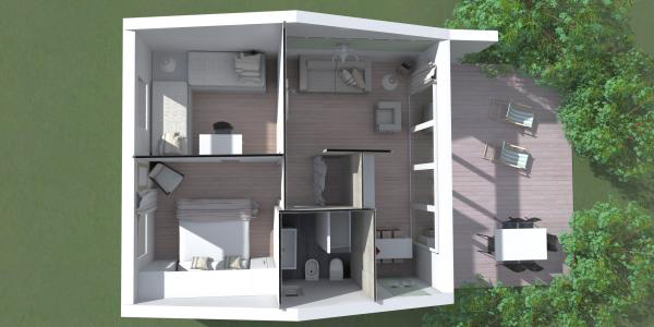 Bungalow D “Deluxe” (4+2) Visualizza planimetria