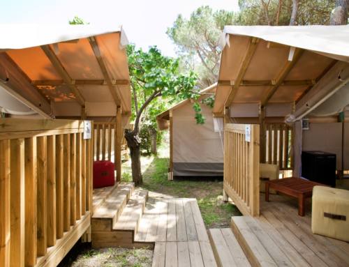 The new lodge tents of the Glamping Village Rocchette