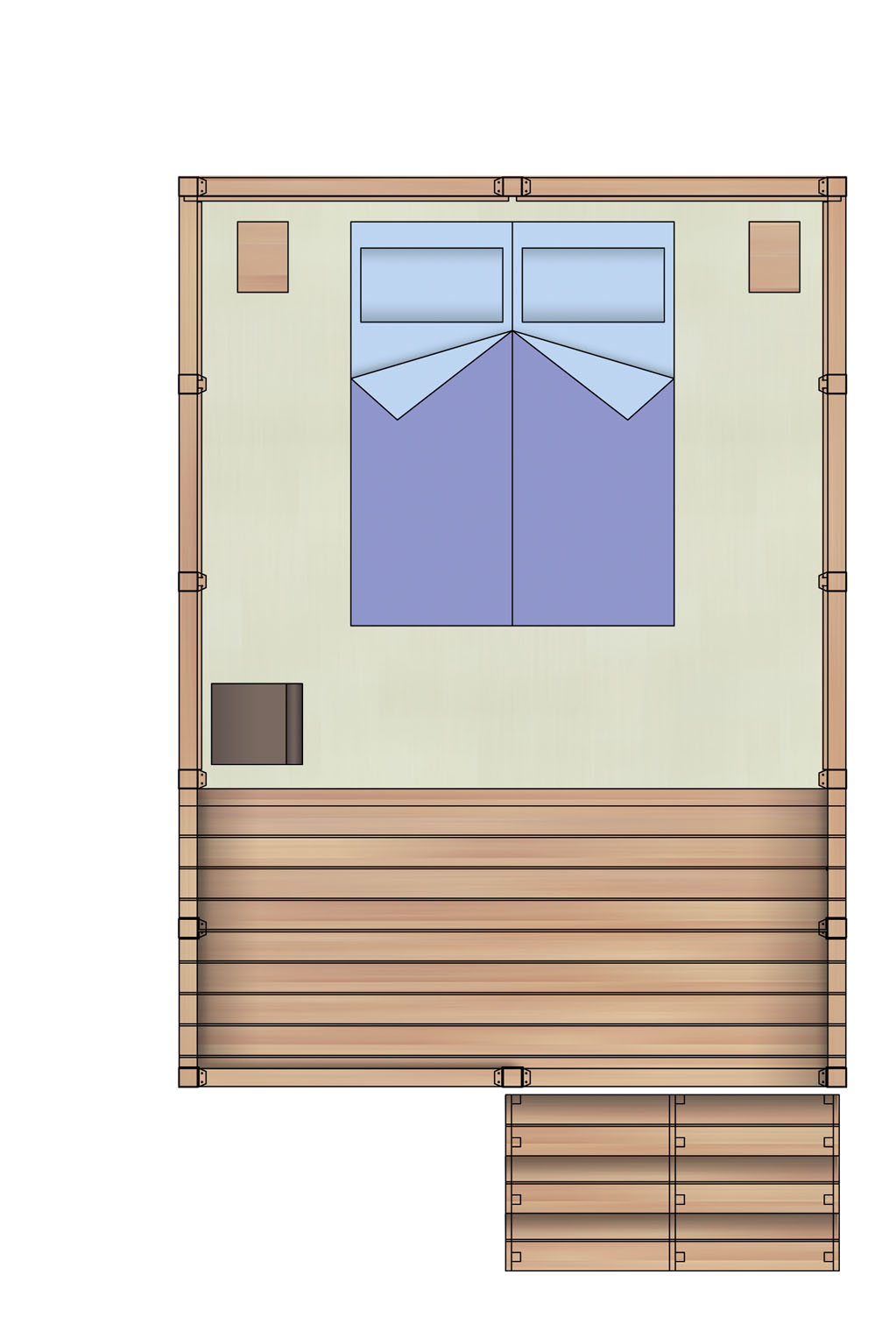 Mini Lodge Tent Visualizza planimetria